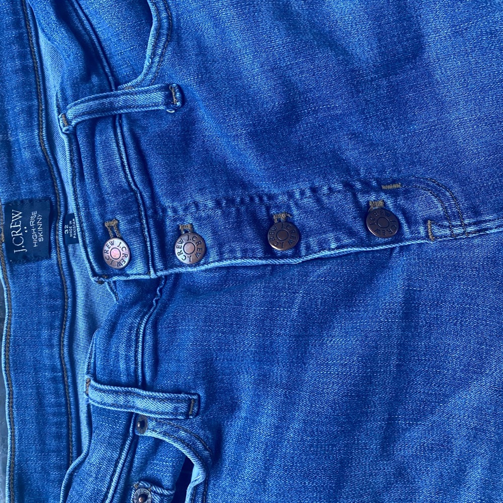 JCREW button front high waist jeans with stretch